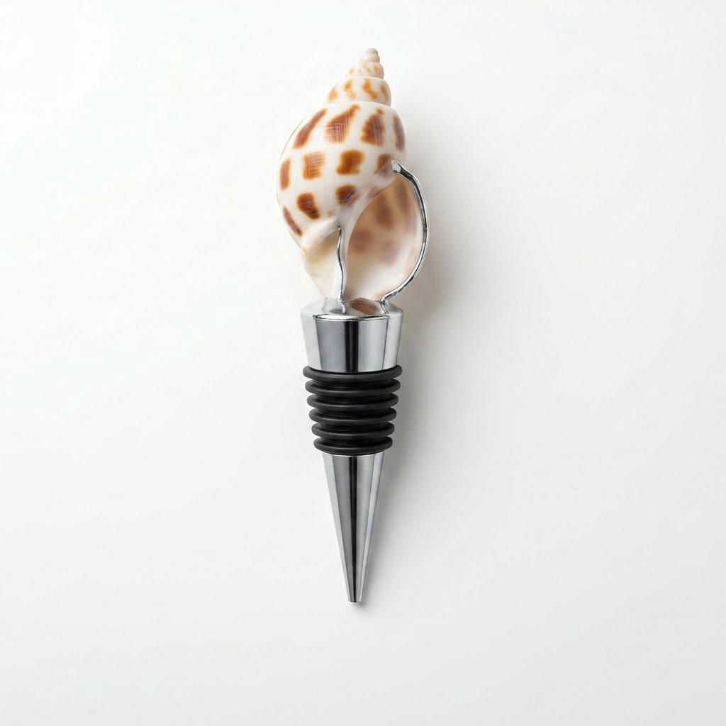 Areola Babylonia Shell Wine Stopper Coastal Gift