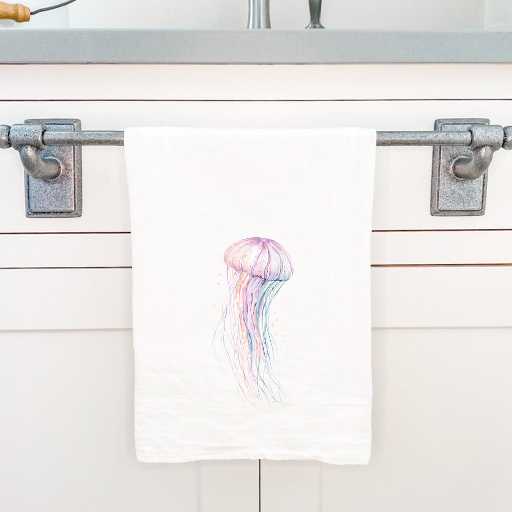 Colorful Jellyfish - Cotton Tea Towel - Shell Yeah by JaksCS-CTT-11134Kitchen