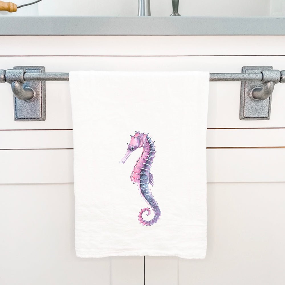 Colorful Seahorse - Cotton Tea Towel - Shell Yeah by JaksCS-CTT-11133Kitchen