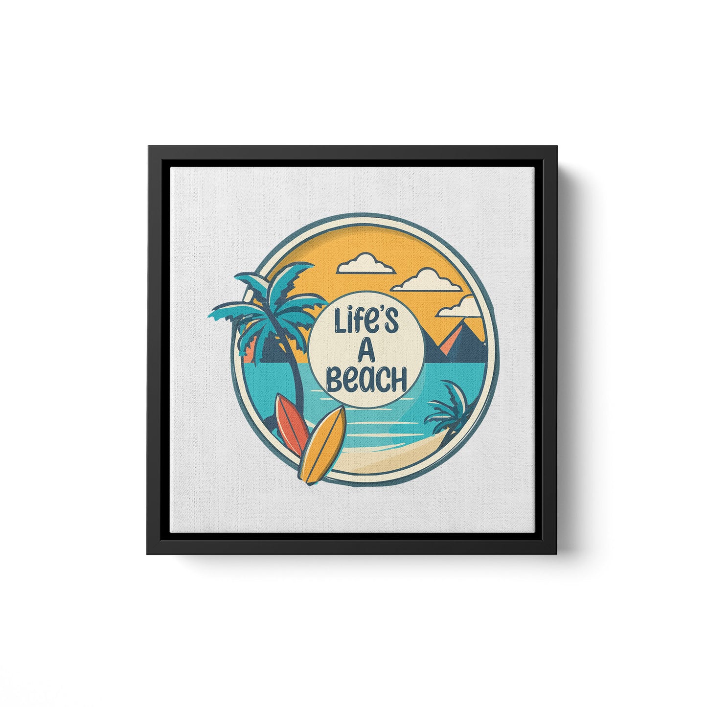 Life's A Beach Framed Matte Canvas