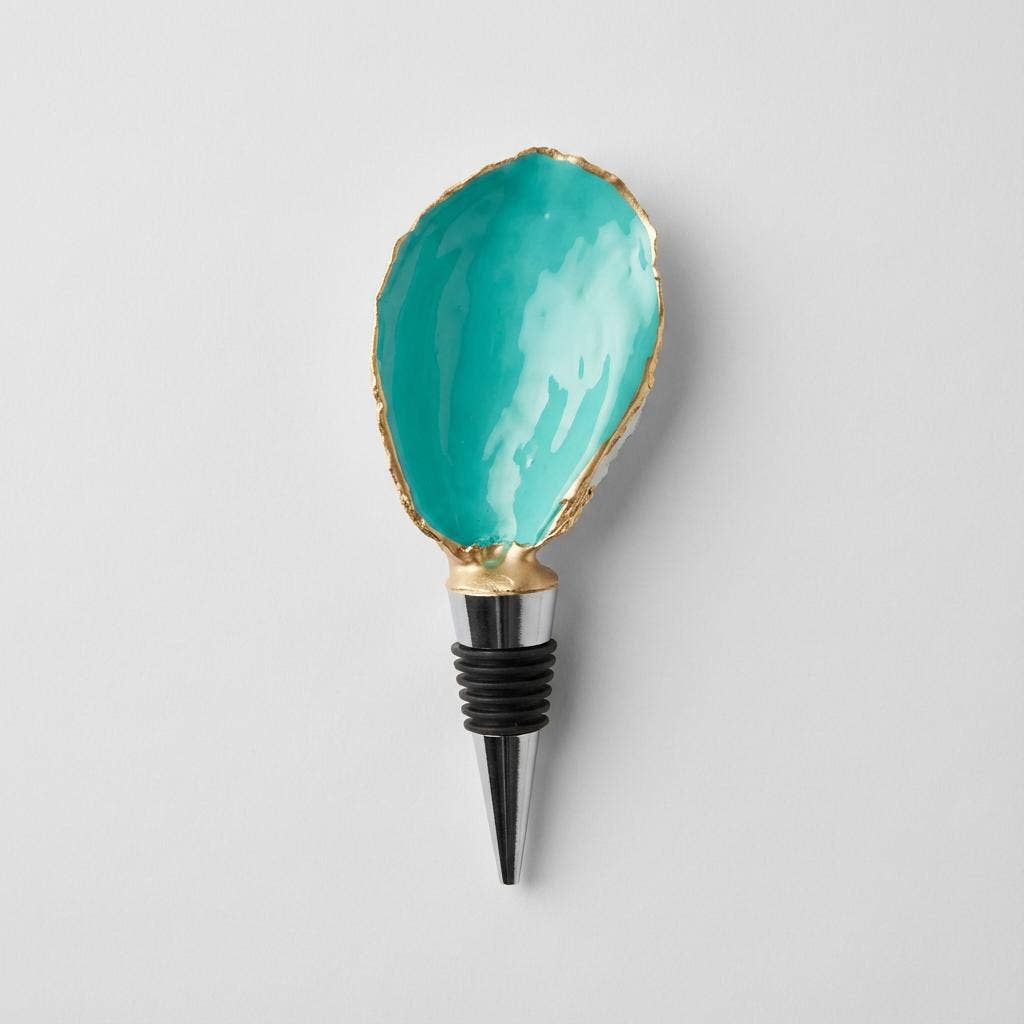 Emerald Splendor Oyster Shell Wine Stopper
