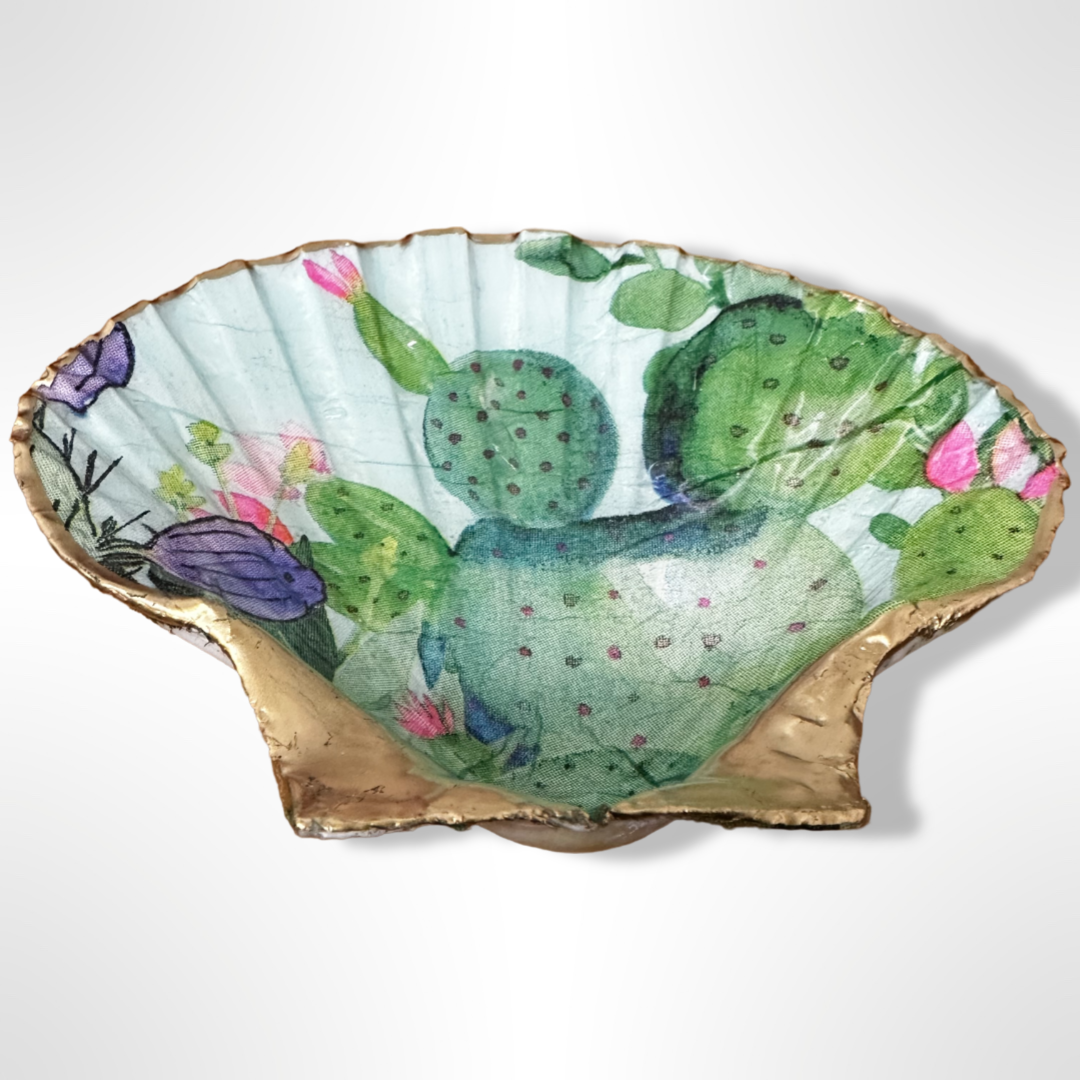 Prickly Pear Bloom Scallop Dish