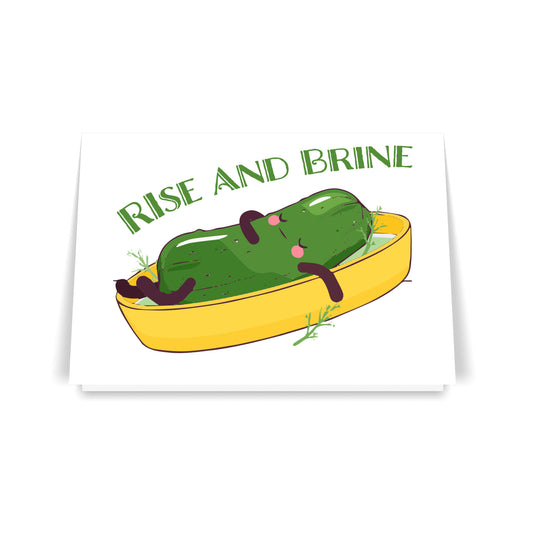 Sleepy Pickle 7x5 Folded Greeting Card (Set of 10)