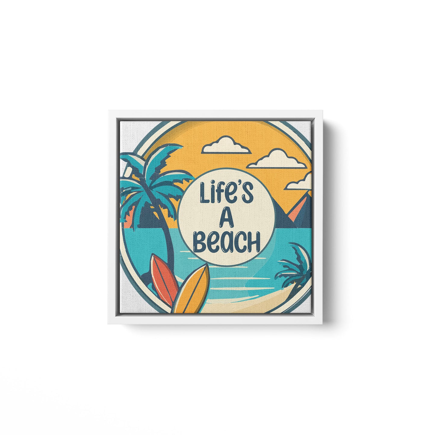 Life's A Beach Framed Matte Canvas