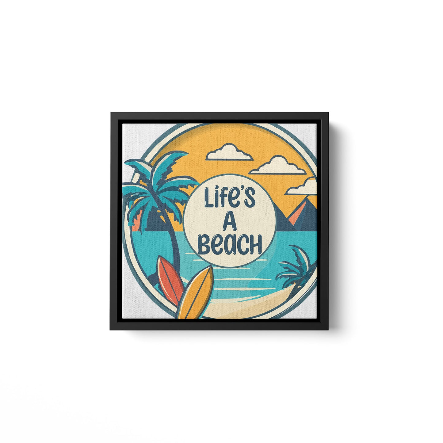 Life's A Beach Framed Matte Canvas