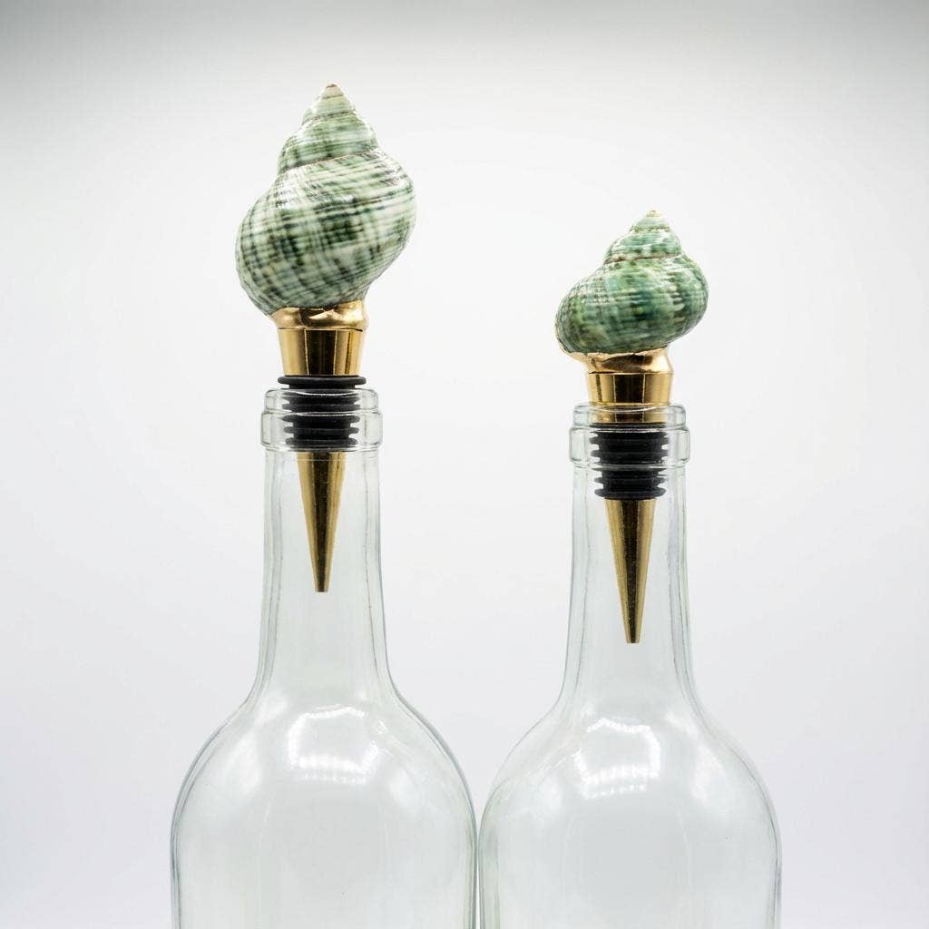 Green Turbo Shell Wine Stopper