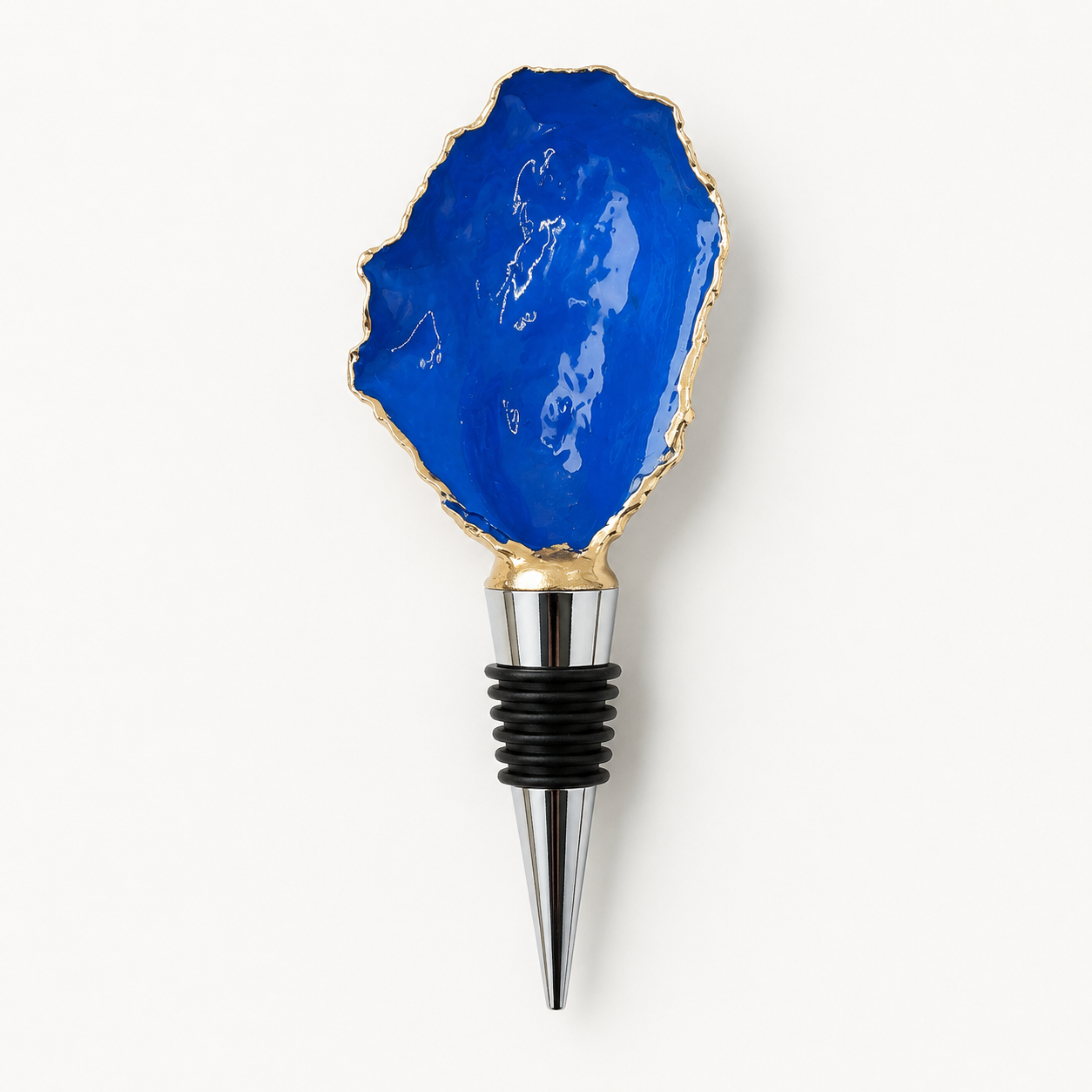 Coastal Blues Oyster Shell Stopper Set