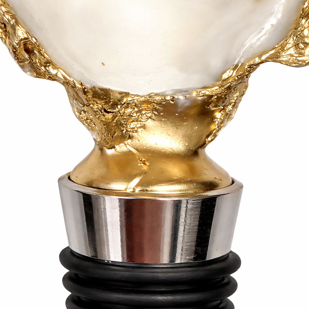 Watercolor Ocean Oyster Shell Wine Stopper