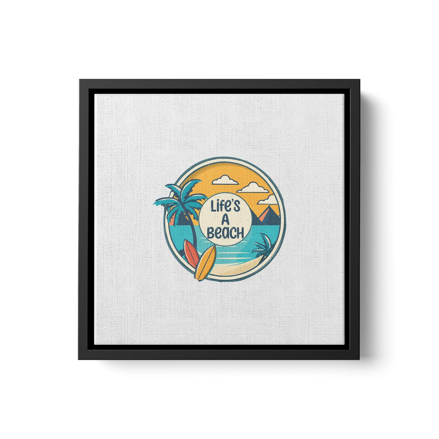 Life's A Beach Framed Matte Canvas