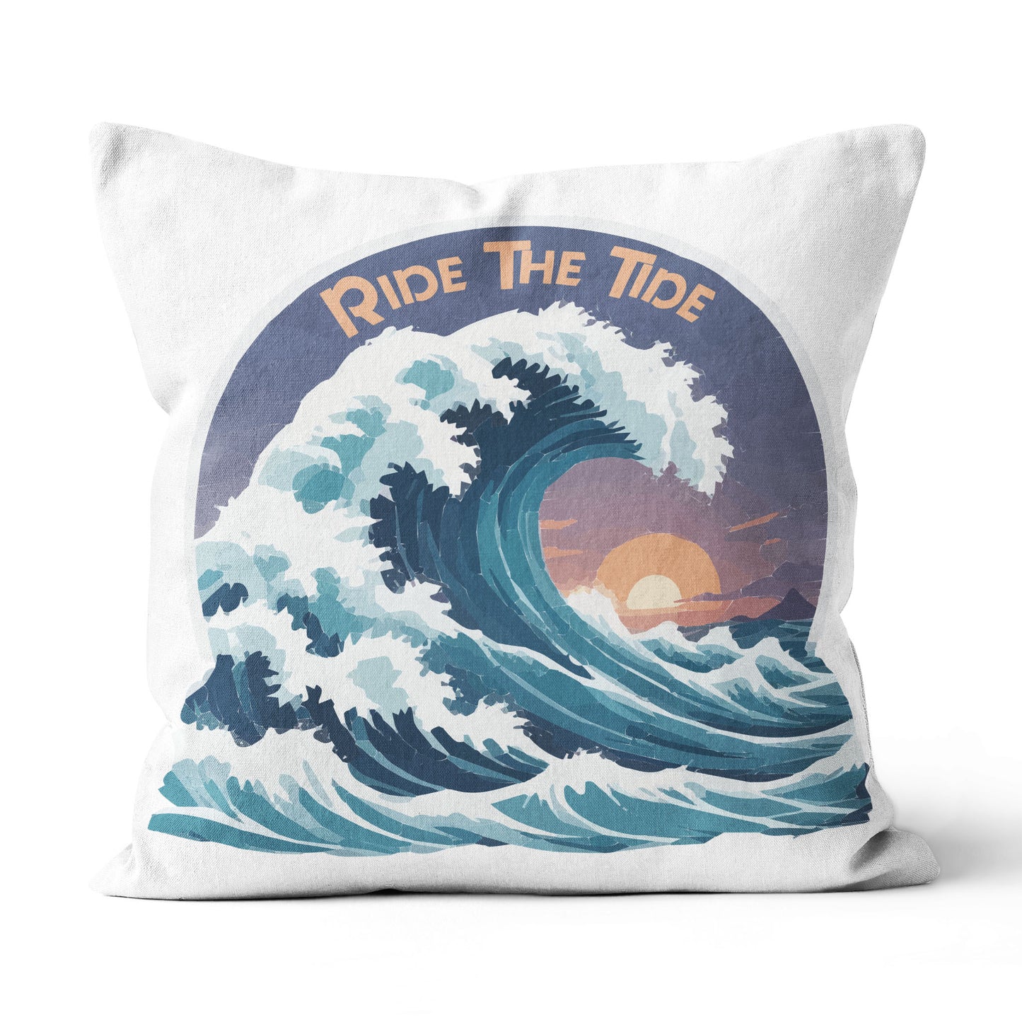 Ride The Tide Canvas Throw Pillow