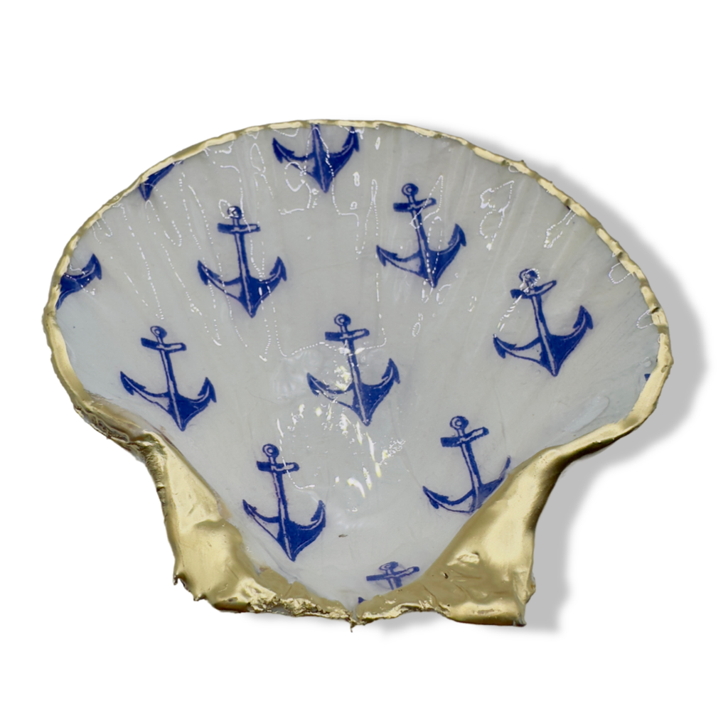 Nautical Anchor Scallop Dish
