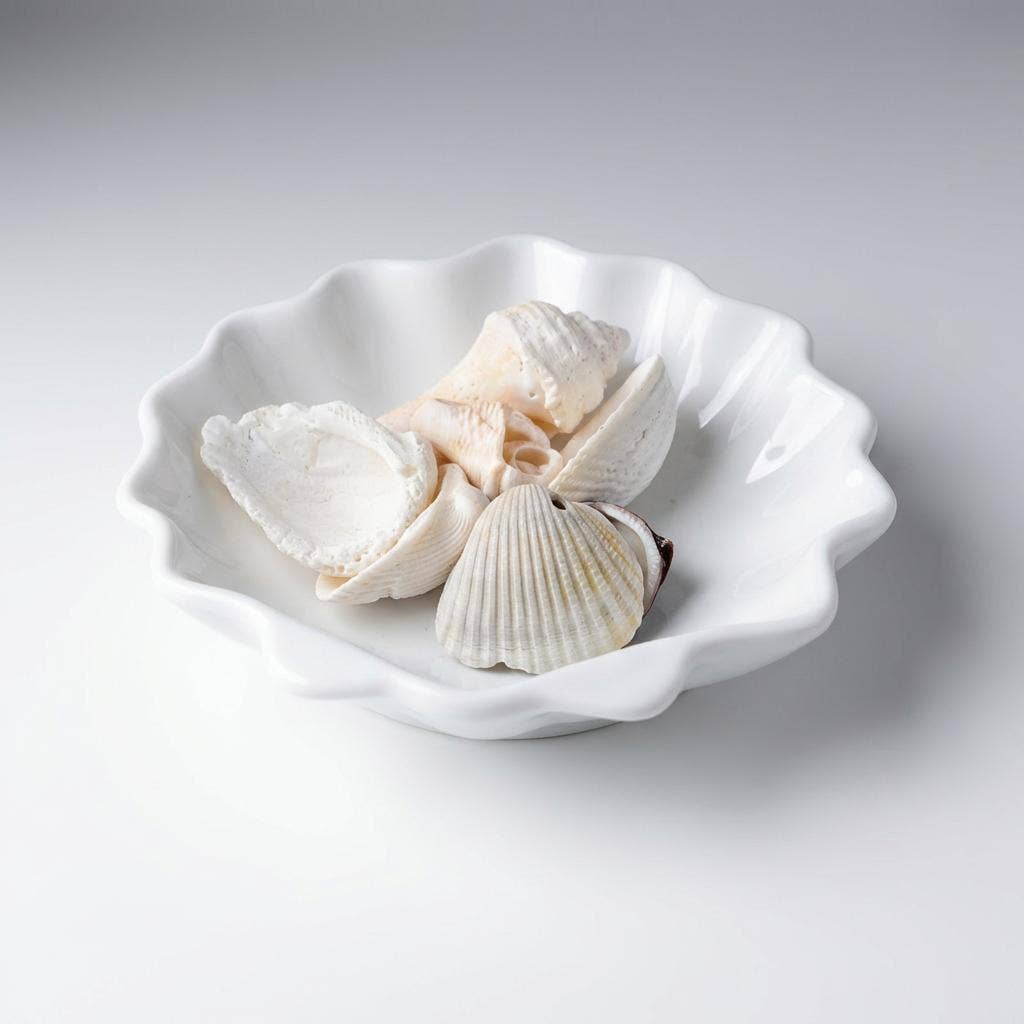 Scallop Shell Resin Dish Food Safe
