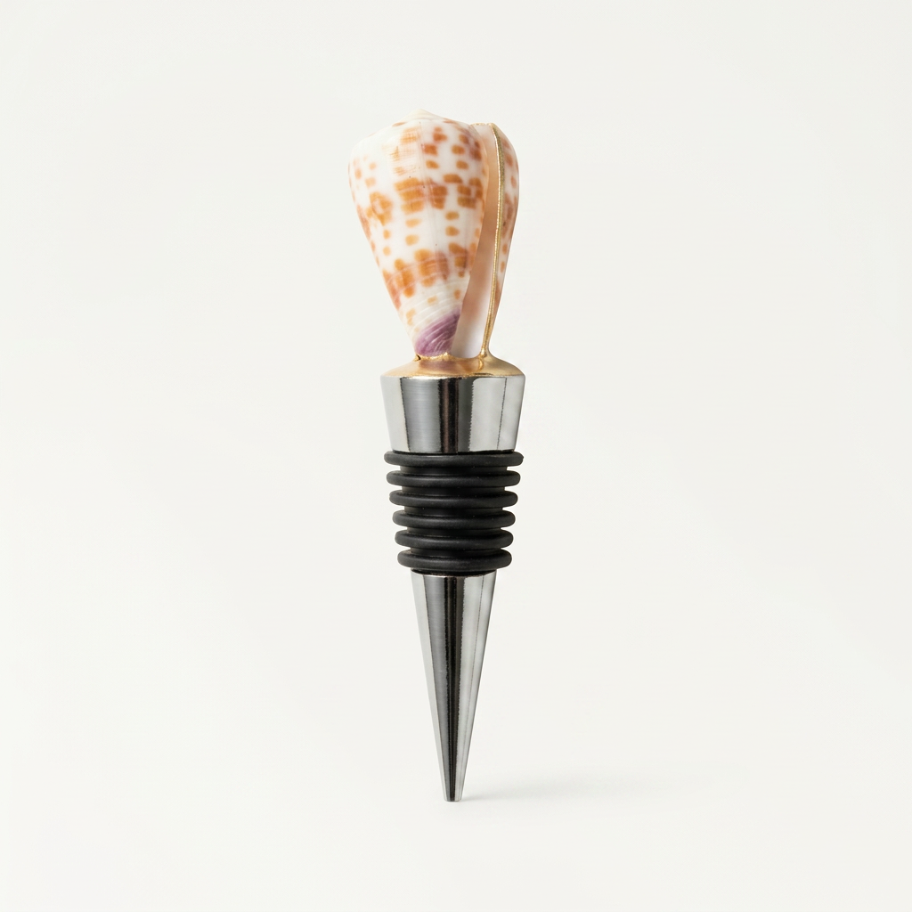 Tesselate Cone Shell Wine Stopper
