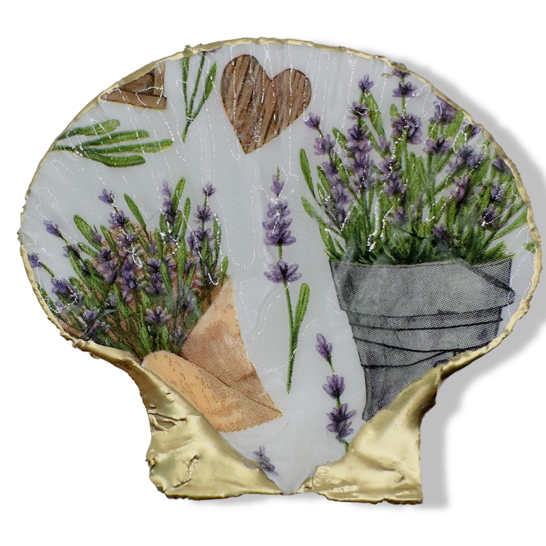 Lavender Serenity Scallop Soap Dish