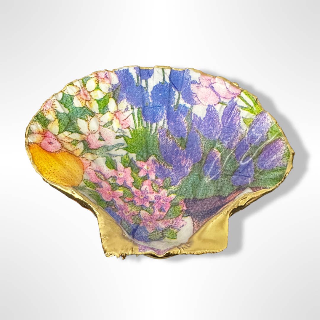 Market Bouquet Trinket Scallop Soap Dish