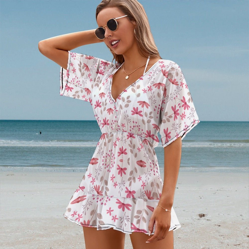 Floral Beach Cover-Up - Shell Yeah by JaksSWhite115C24D0494AB4E19AFC4A1A3FBBADC6D