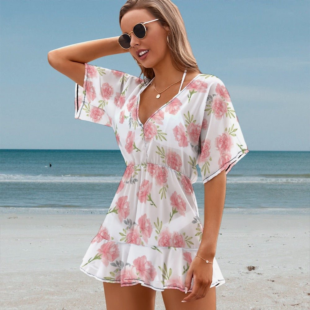 Floral Beach Cover-Up - Shell Yeah by JaksSWhiteSmokeA9B17CE2AD824C149BD7F0B5A08C8DDD