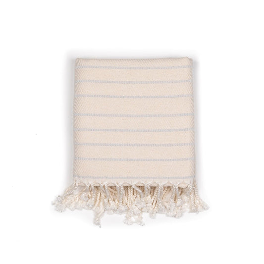 Handwoven Turkish Towel Graetchen | White - Shell Yeah by JaksDKDSPO3Towels & Robes
