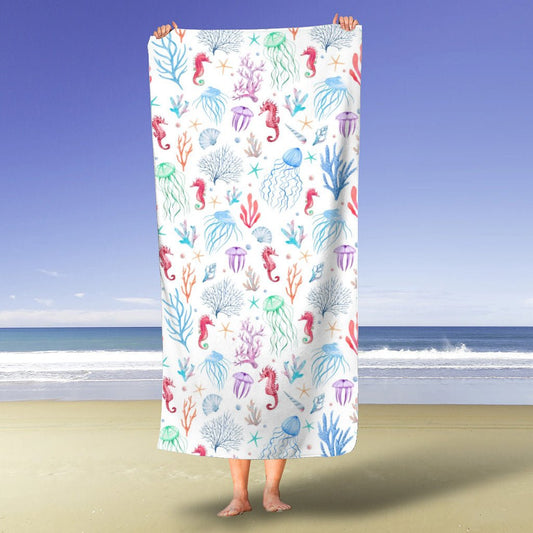Heavyweight Beach Towel - Shell Yeah by Jaks30X60White5441-509493