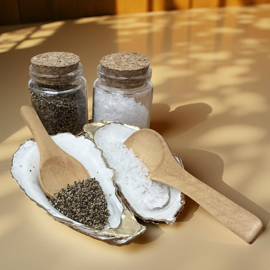 Coastal Elegance Salt & Pepper Handmade Gift Set for house warming