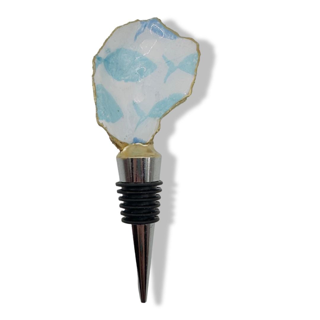 Blue Fish Bottle Stopper Coastal Barware Wine Stopper