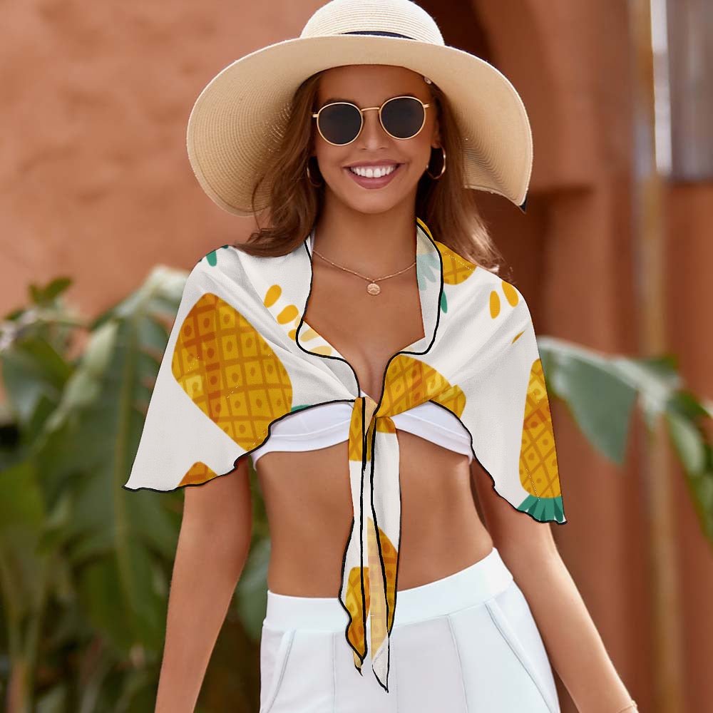 Ladies Pineapple Beach Wrap Skirt - Shell Yeah by JaksSWhite14F80B1D43514C1EA1503D6B35B7C4A0
