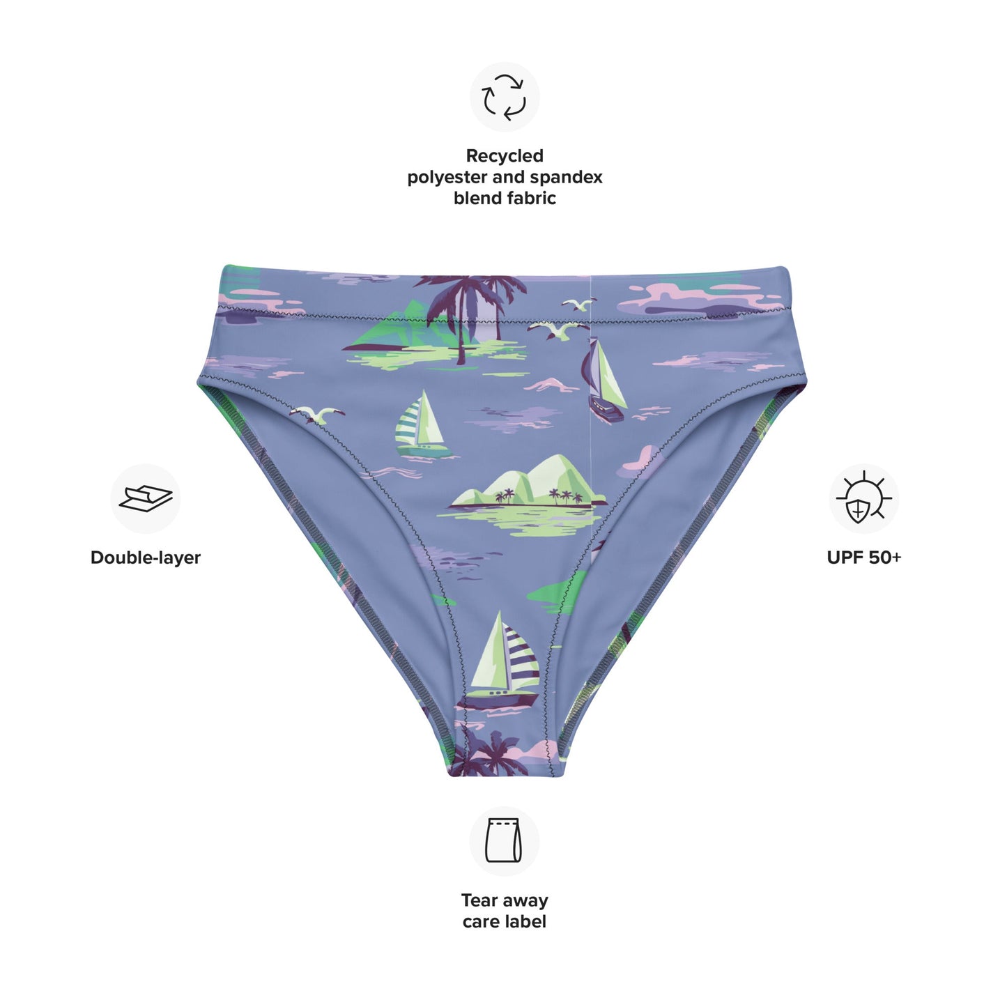 Recycled high-waisted bikini bottom - Shell Yeah by JaksXS6741004_12042