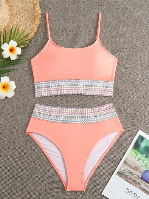 Solid High Waist Swimsuit - Shell Yeah by JaksL44-L-CHINAOther
