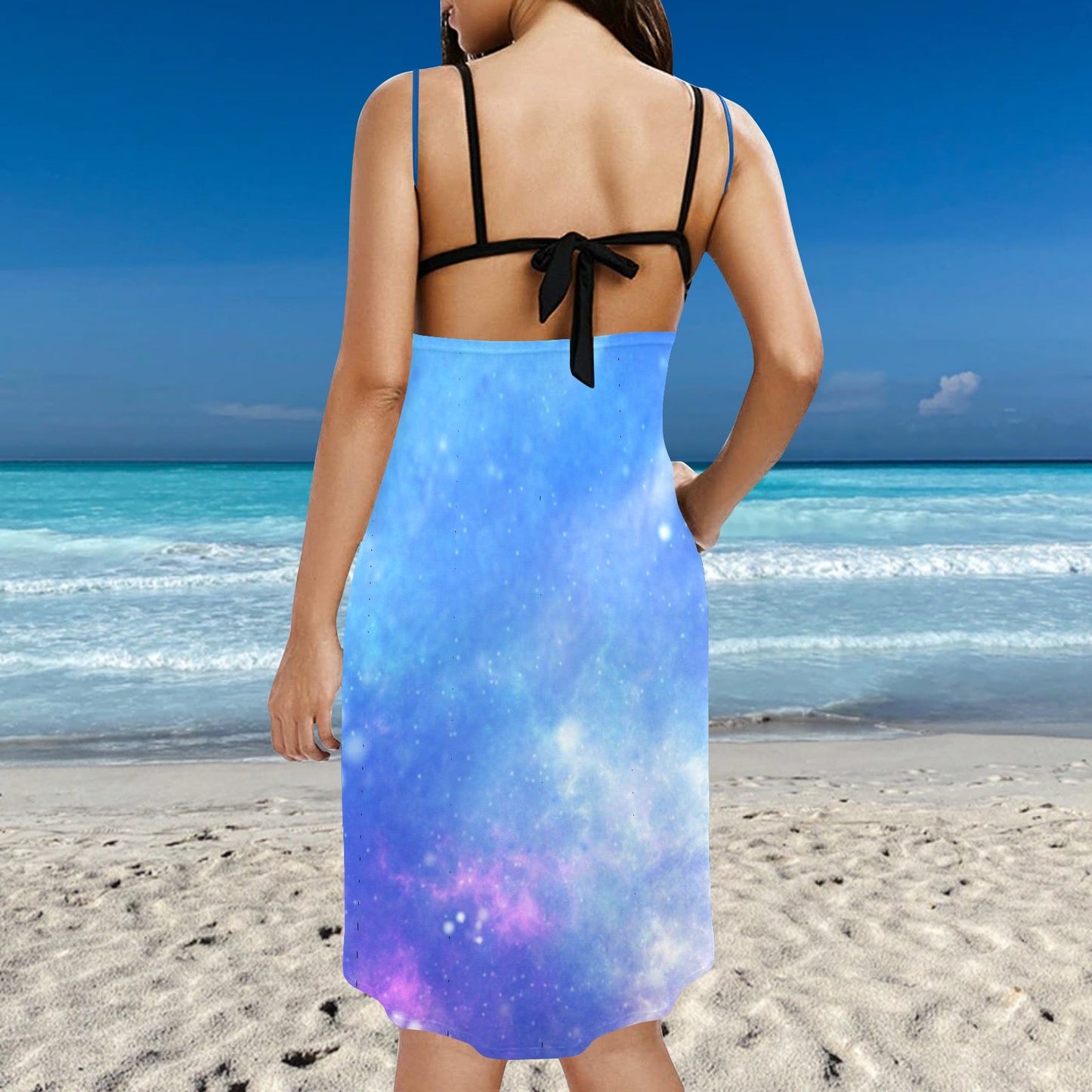 Spaghetti Strap Backless Beach Dress (D65) - Shell Yeah by JaksDeepSkyBlue1S6B20768D66194F649FC595E754030E20