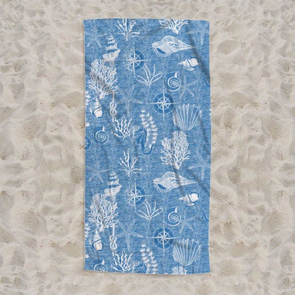 Subli-push Velour Beach Towel - Shell Yeah by Jaks30X60White5442-509547