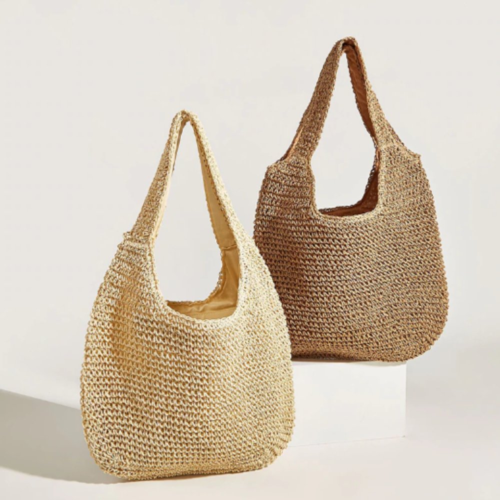 Summer Shoulder Straw Tote - Shell Yeah by JaksKhakiCSY8392033ST11-KHKHandbags