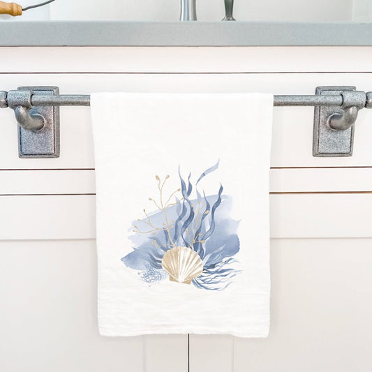 Venus Shell Splash - Cotton Tea Towel - Shell Yeah by JaksCS-CTT-11138Kitchen